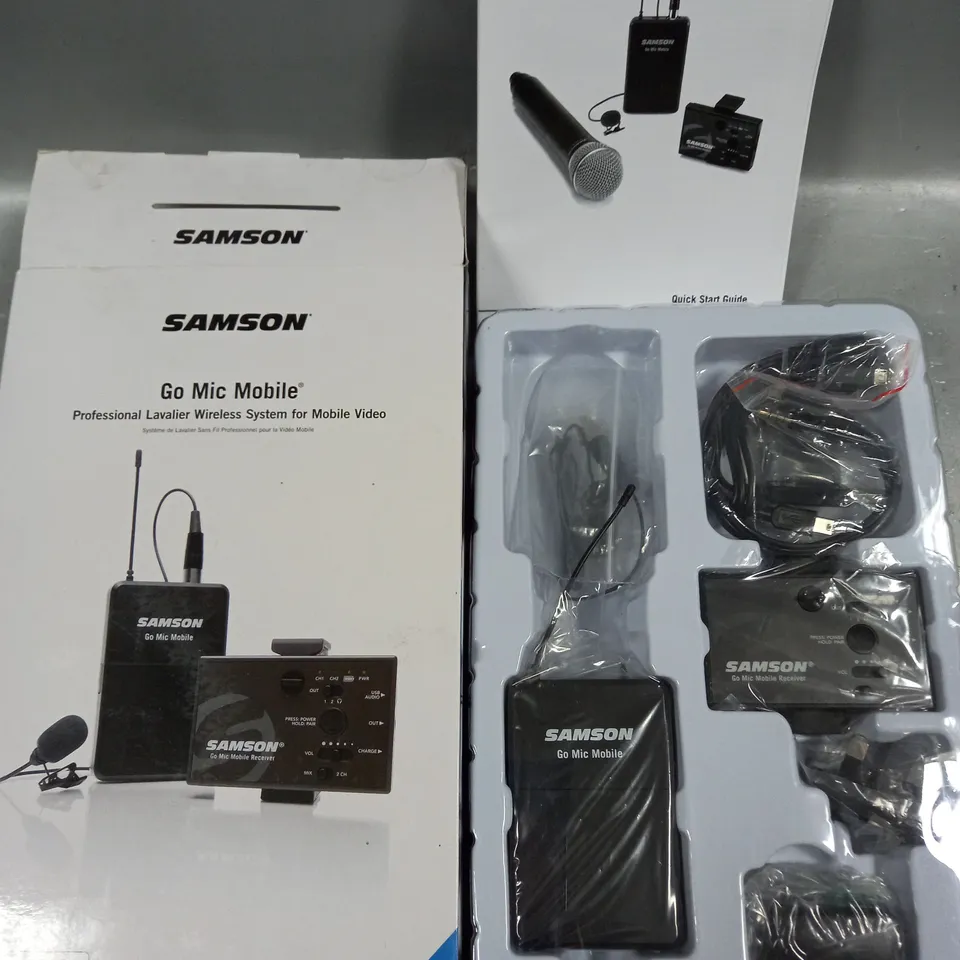 BOXED SAMSON GO MIC MOBILE PRO LAVALIER WIRELESS SYSTEM FOR MOBILE VIDEO