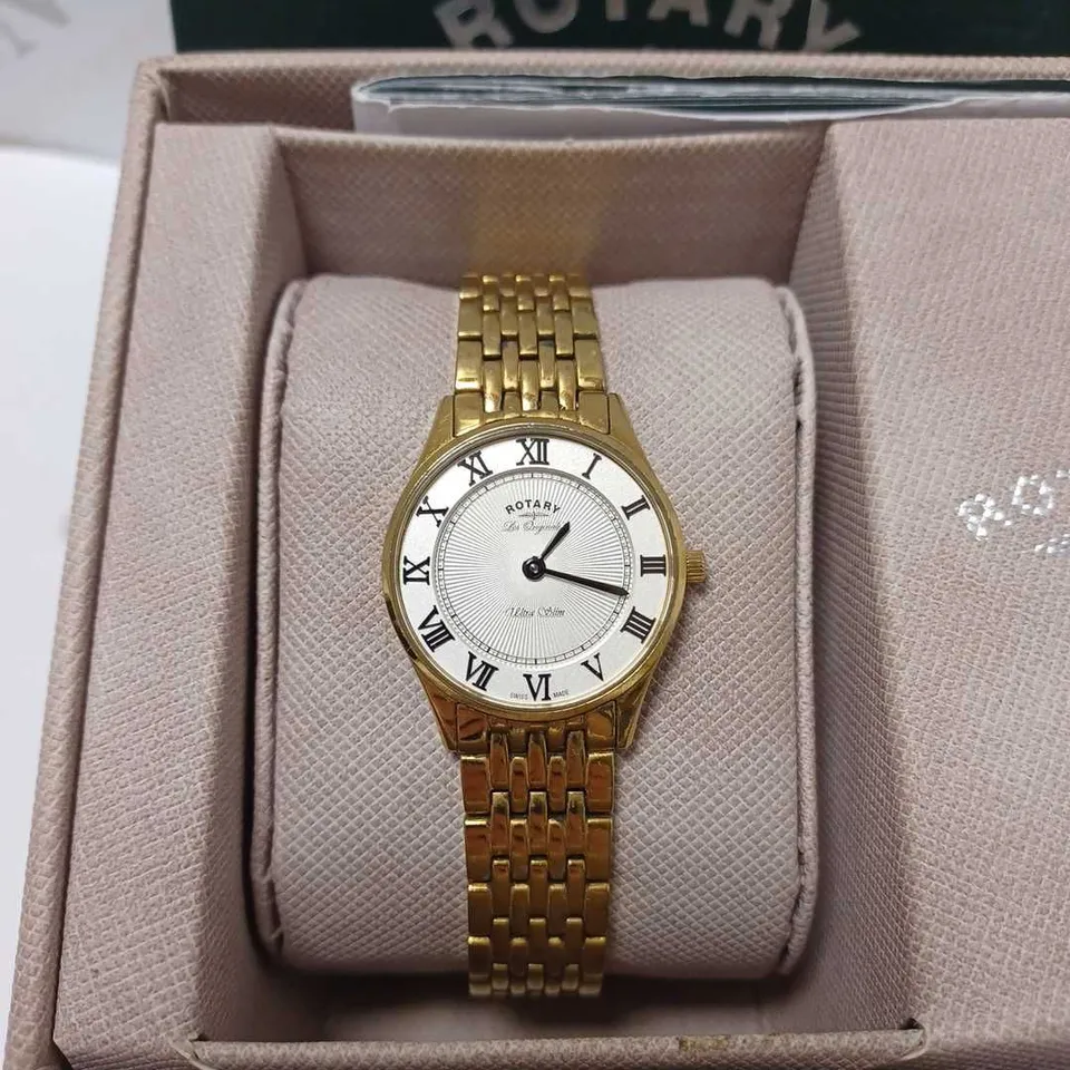 ROTARY LES ORIGINAL ULTRA SLIM GOLD WRISTWATCH 