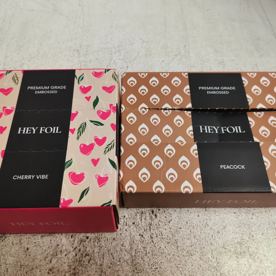 2 X HEY FOIL PREMIUM GRADE EMBOSSED HAIR FOIL 