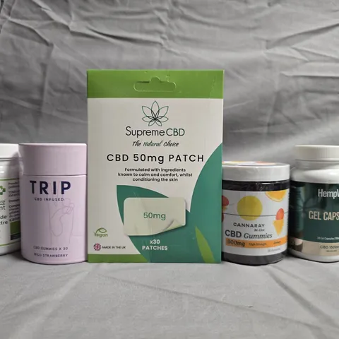 APPROXIMATELY 20 ASSORTED SUPPLEMENT PRODUCTS TO INCLUDE HEMPWELL, TRIP, ETC