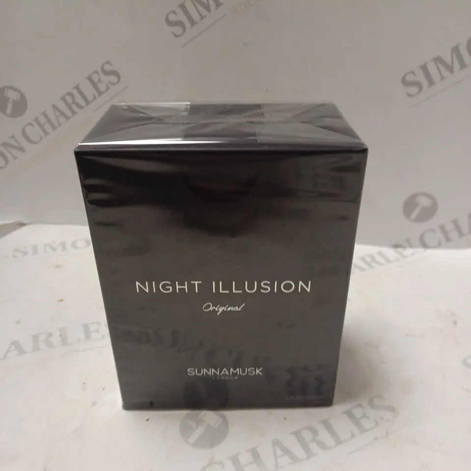 BOXED AND SEALED SUNNAMUSK LONDON NIGHT ILLUSION ORIGINAL EAU DE PARFUM 50ML