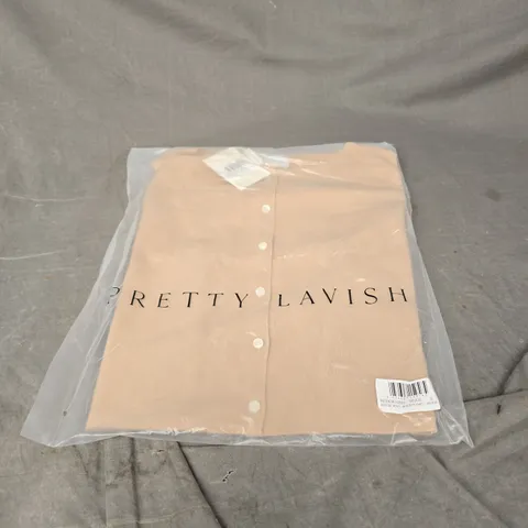 PRETTY LAVISH REESE KNIT WAISTCOAT IN BEIGE SIZE S