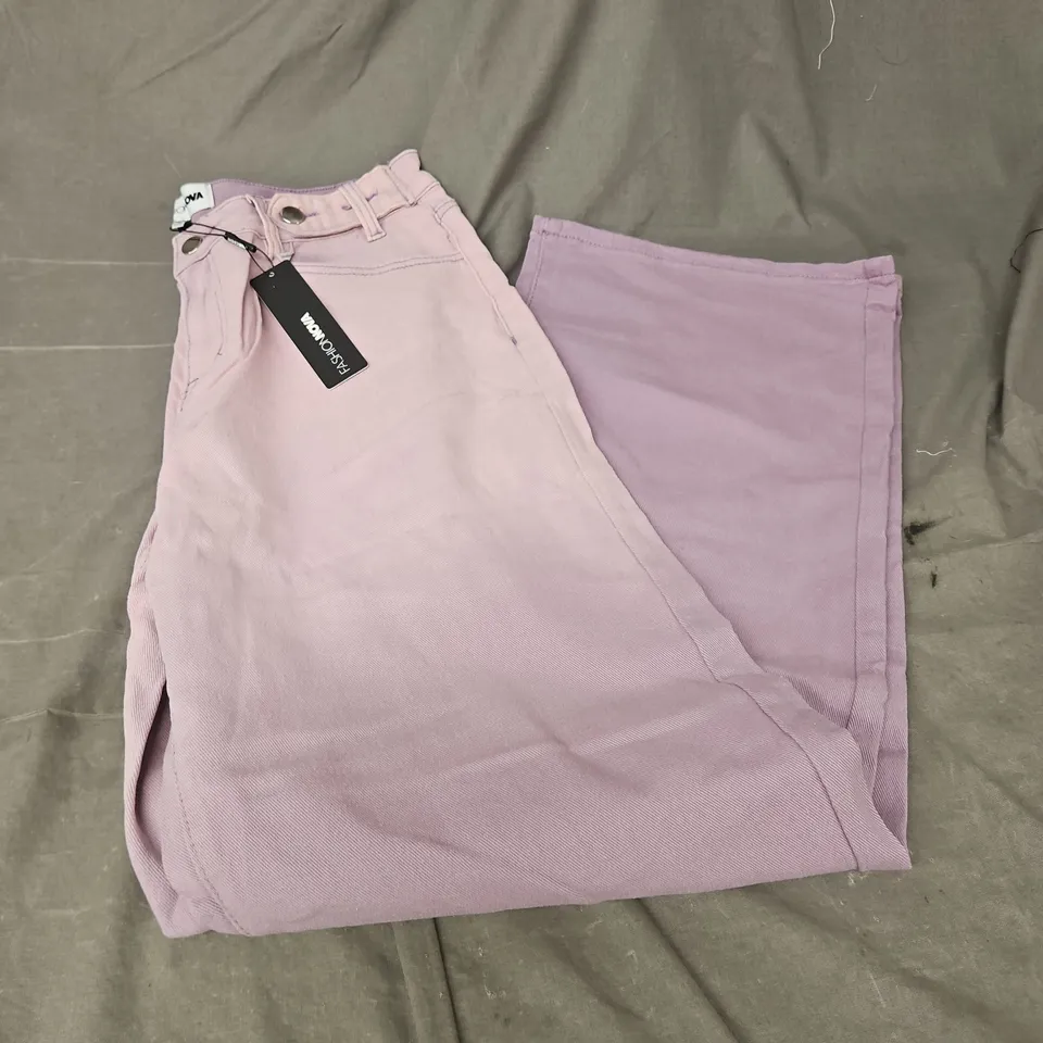 FASHIONOVA IN YOUR DREAM OMBRE WIDE LEG PANT IN LAVENDER SIZE M