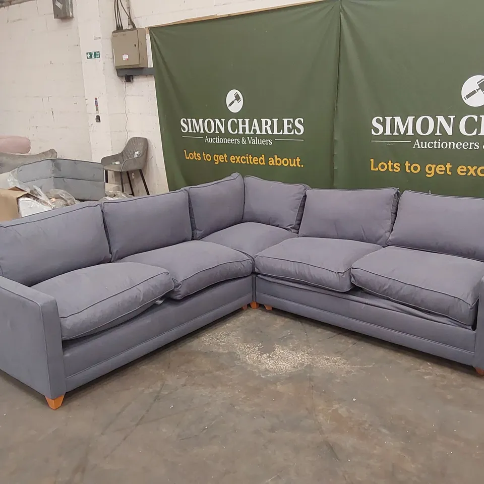 QUALITY DESIGNER CORNER SOFA BED - GREY FABRIC