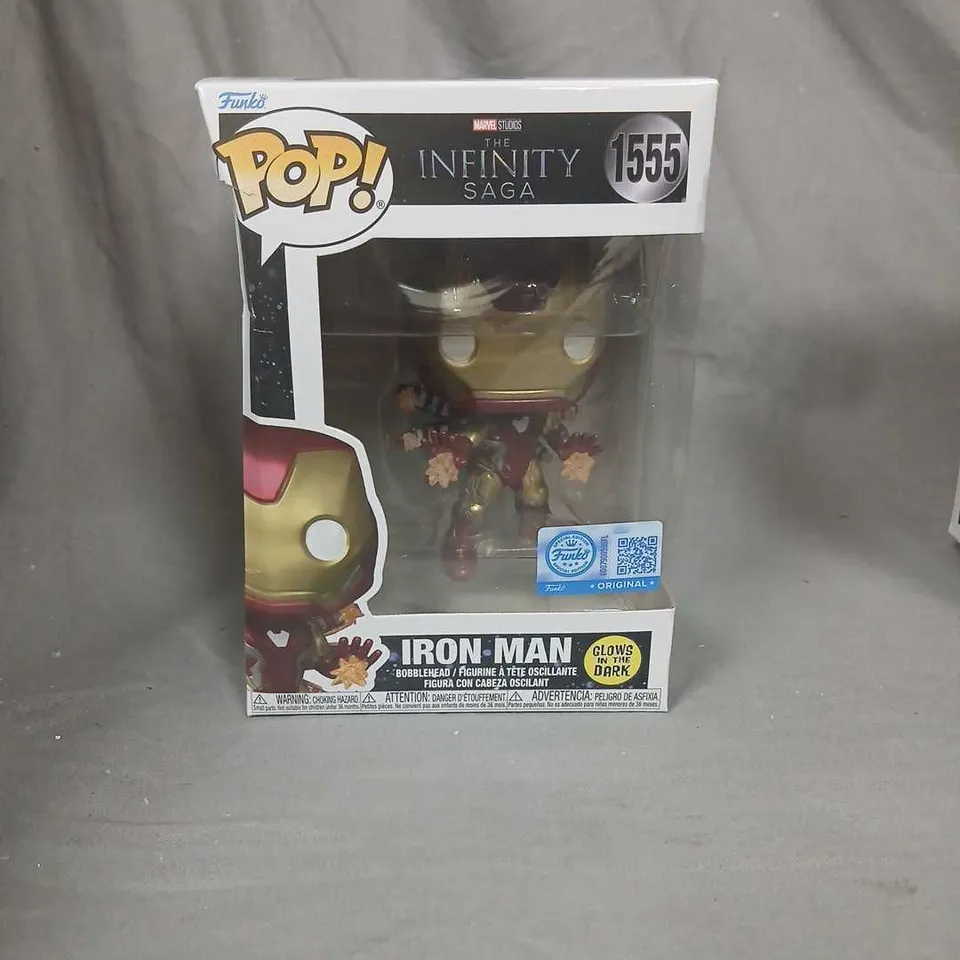 FUNKO POP! IRON MAN (INFINITY SAGA) 1555 – GLOW IN THE DARK, BOXED