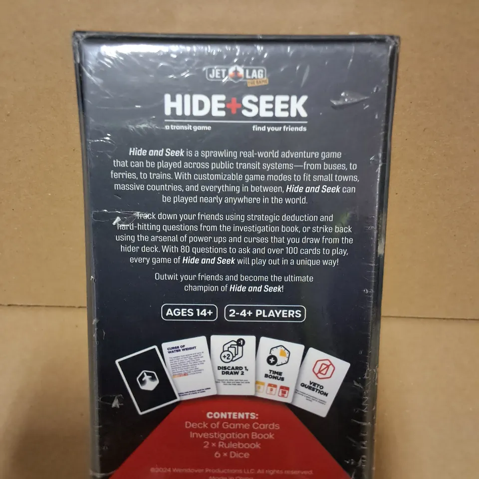 SEALED JET LAG HIDE + SEEK TRANSIT GAME