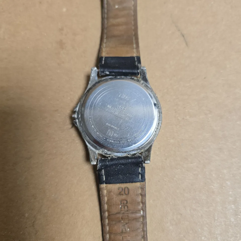 UNBOXED TIMEX EXPEDITION WATCH WITH OFF WHITE DIAL AND LEATHER STRAP