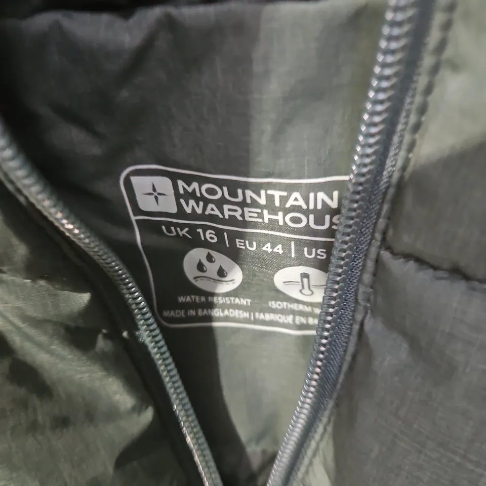 MOUNTAIN WAREHOUSE GREEN QUILTED PUFFER VEST – UK 16