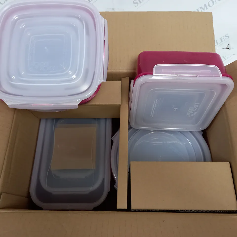 LOCK & LOCK PLASTIC FOOD STORAGE CONTAINERS 16 PIECE SET