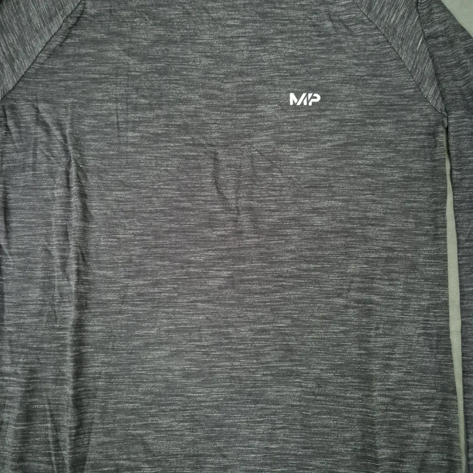 MY PROTEIN LONG SLEEVE CREW-NECK TOP IN GREY SIZE XXS