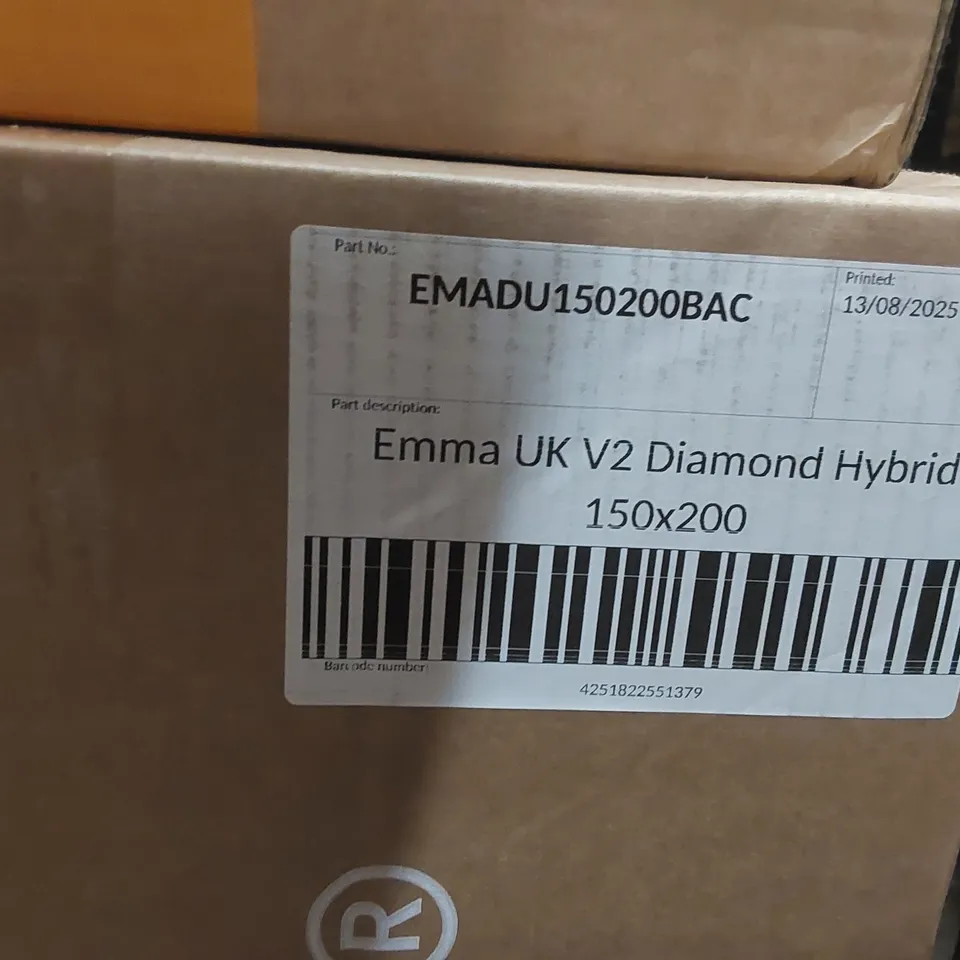 BRAND NEW BOXED EMMA UK V2 DIAMOND HYBRID 150 x 200CM KING SIZE MATTRESS 