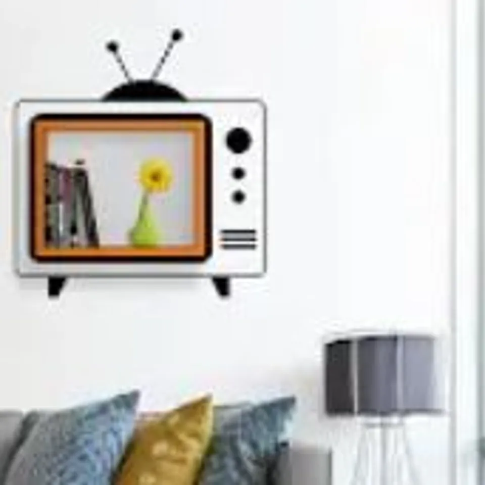 BRAND NEW BOXED  RETRO TV DESIGN SHELVING UNIT
