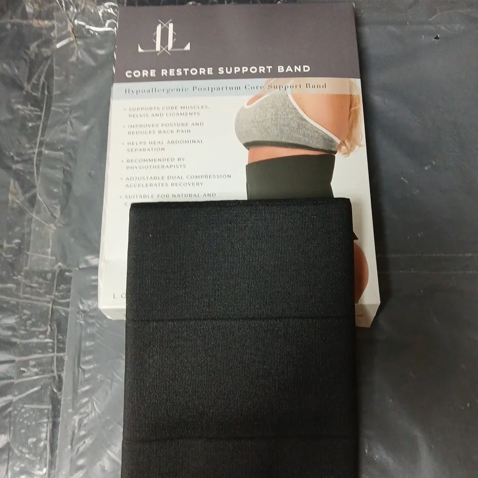 LOLA & LYKKE CORE RESTORE POSTPARTUM SUPPORT BAND - BLACK - SIZE MEDIUM