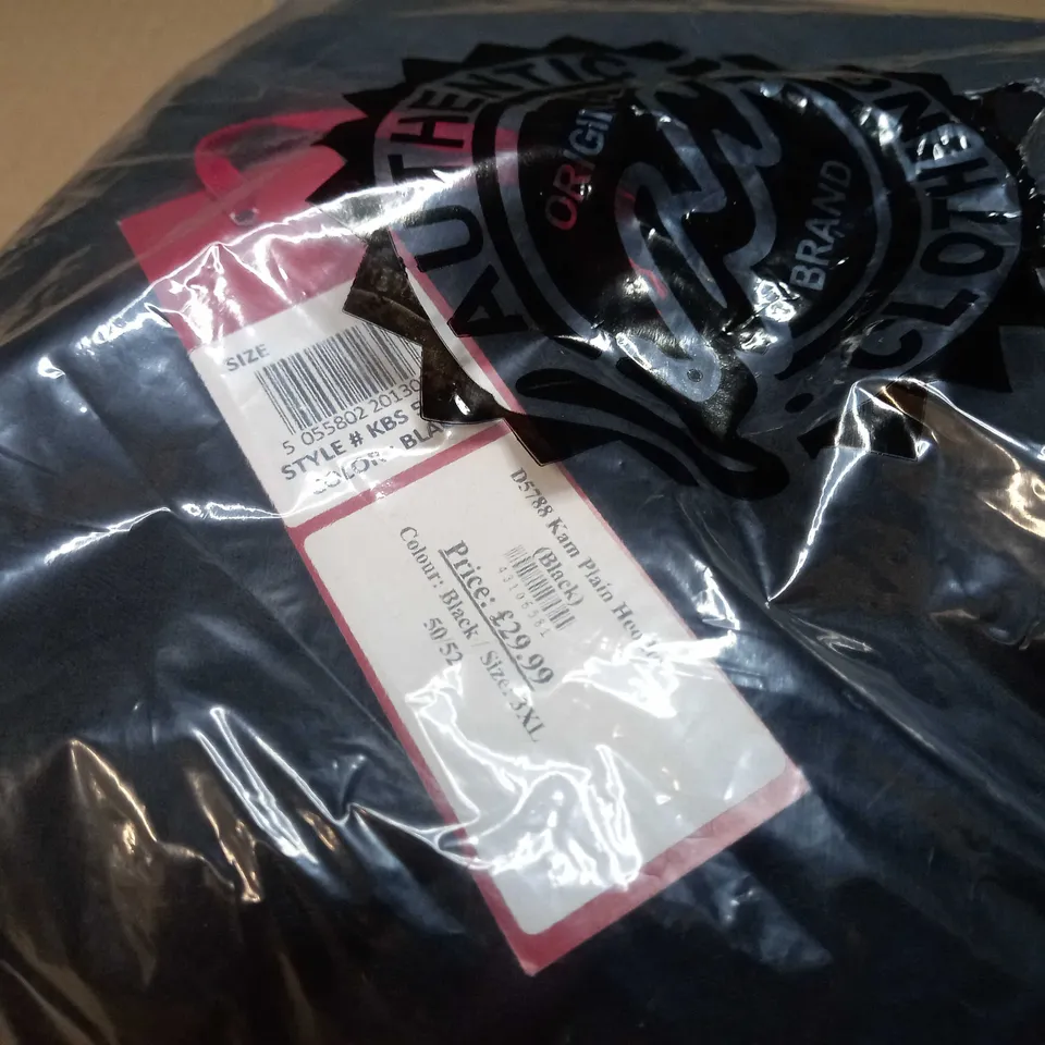 PACKAGED KAM CASUALS BLACK HOODIE - 3XL
