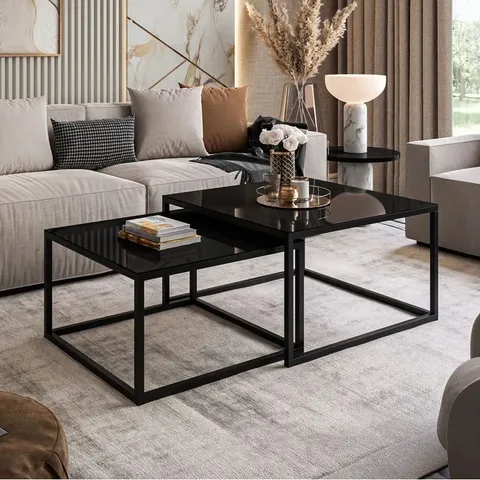 BOXED WHITINSVILLE 2 PIECE COFFEE TABLE (1 BOX)