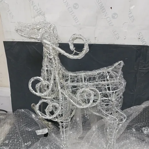 OUTDOOR SPUN ACRYLIC STANDING REINDEER 