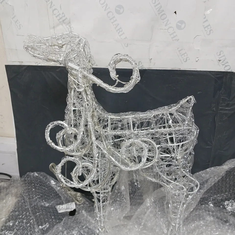 OUTDOOR SPUN ACRYLIC STANDING REINDEER  RRP £69.99