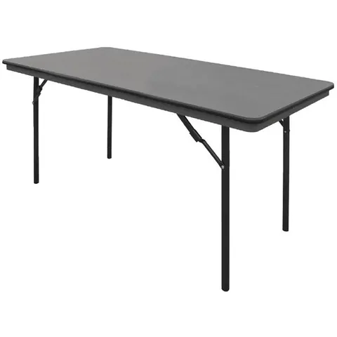 BOXED BOLERO ABS RECTANGULAR FOLDING TABLE GREY