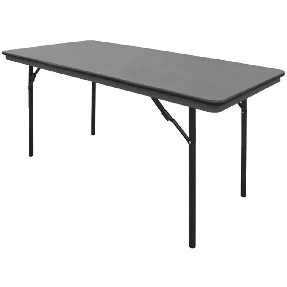BOXED BOLERO ABS RECTANGULAR FOLDING TABLE GREY