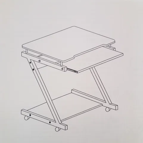 BOXED COMPUTER DESK - WHITE