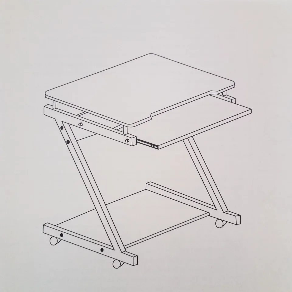 BOXED COMPUTER DESK - WHITE
