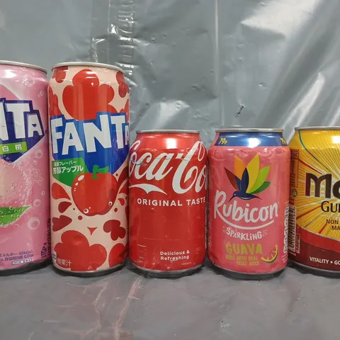 APPROXIMATELY 20 ASSORTED FOOD AND DRINK ITEMS TO INCLUDE FANTA, COCA-COLA, RUBICON, ETC - COLLECTION ONLY