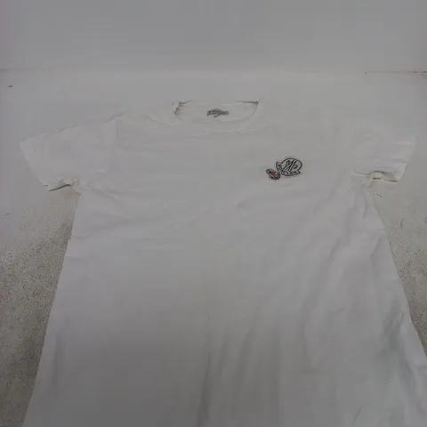 MONCLER WHITE LOGO TEE SIZE L