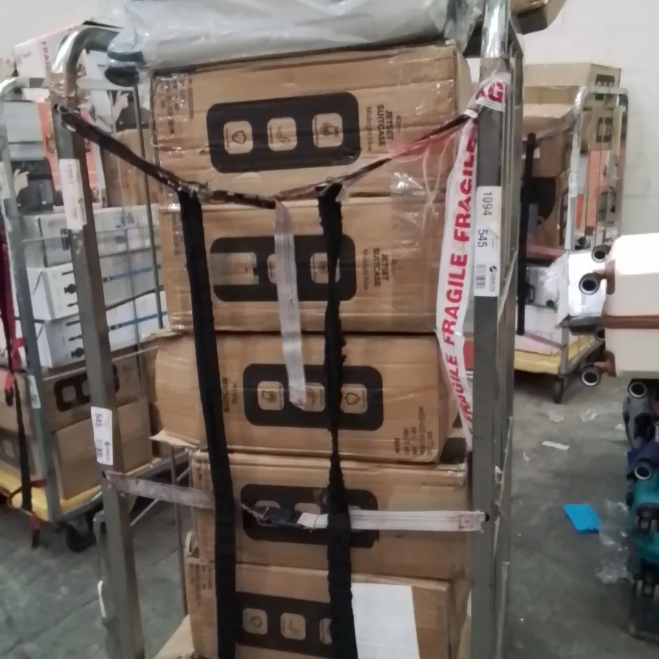 CAGE OF ASSORTED HOUSEHOLD GOODS AND PRODUCTS TO INCLUDE;SUITCASES,VACUUM CLEANERS,COLD PRESS JUICER 