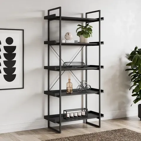 BOXED FULTON SHELVING UNIT - BLACK (1 BOX)