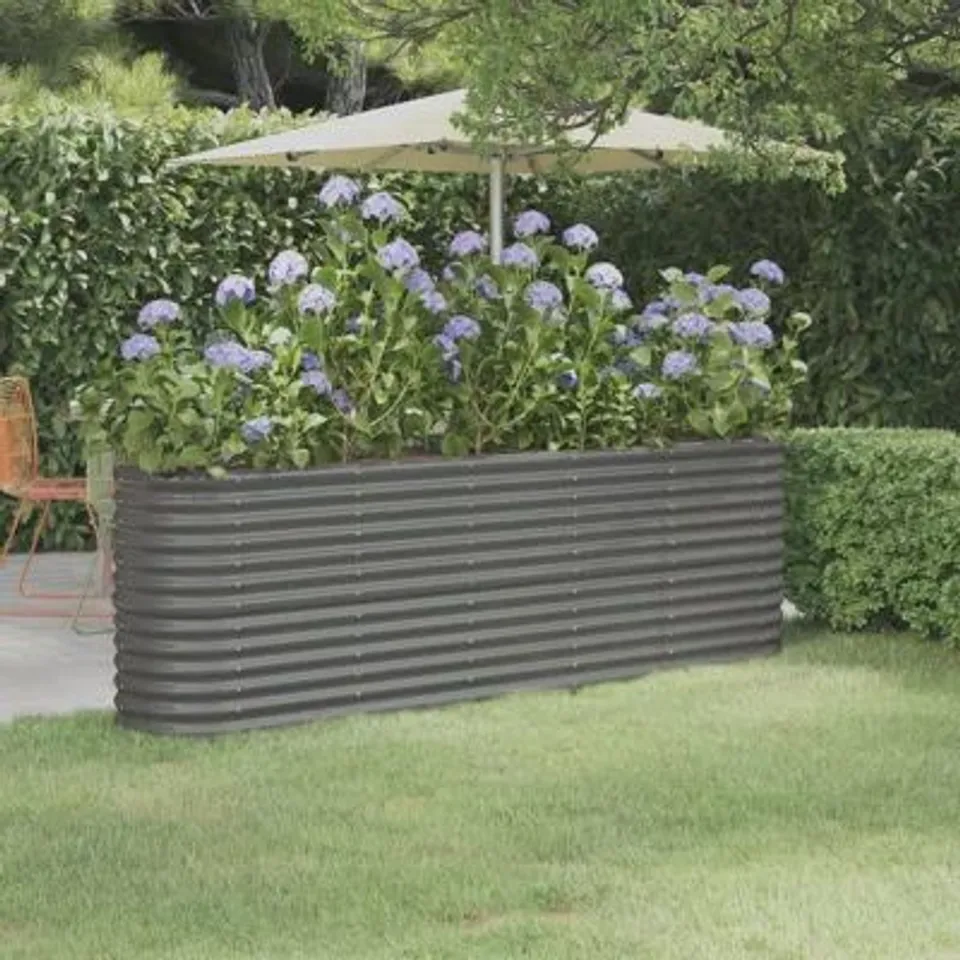 BOXED GARDEN RAISED BED POWDER-COATED STEEL (1 BOX)