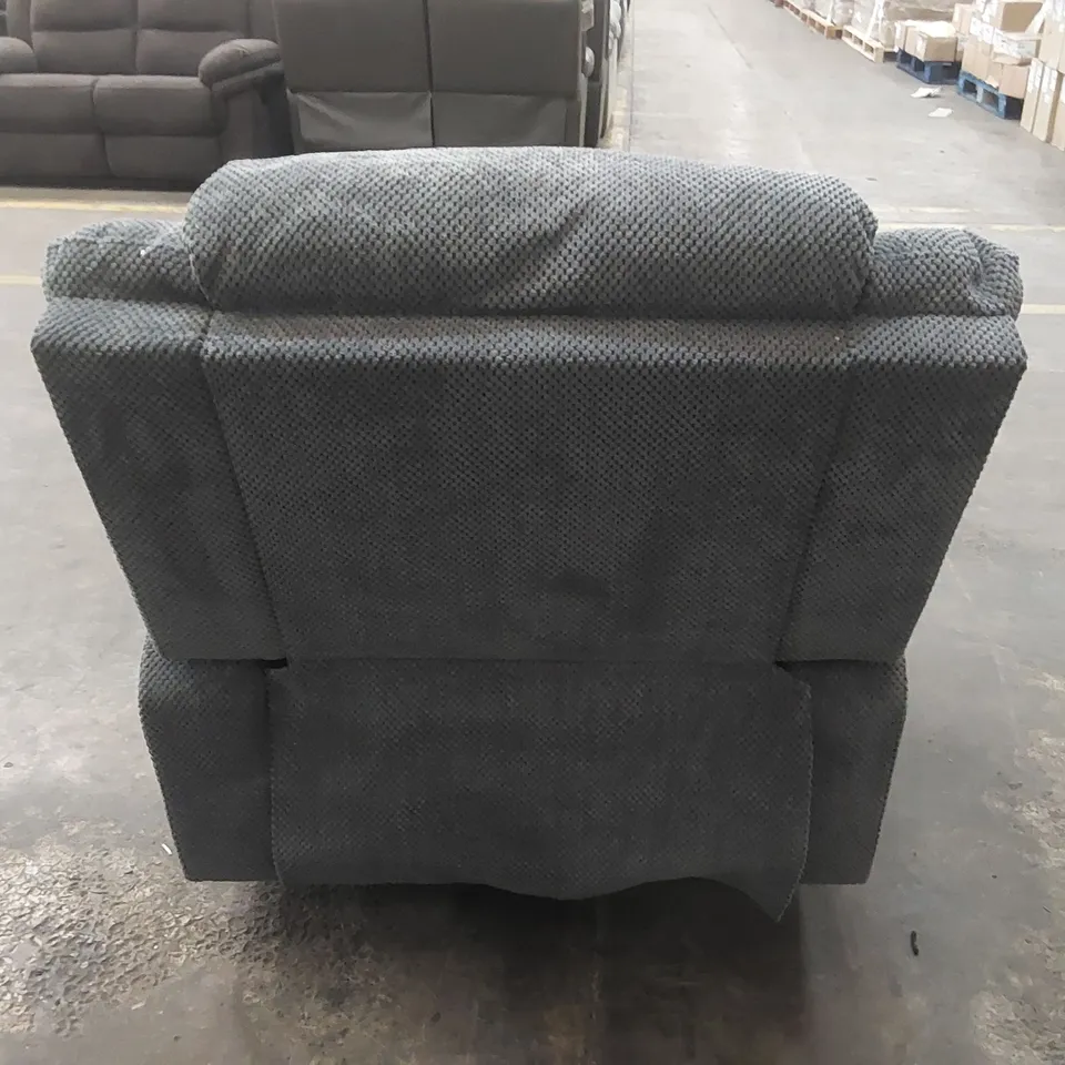 QUALITY DESIGNER FABRIC UPHOLSTERED MANUAL RECLINER ARMCHAIR