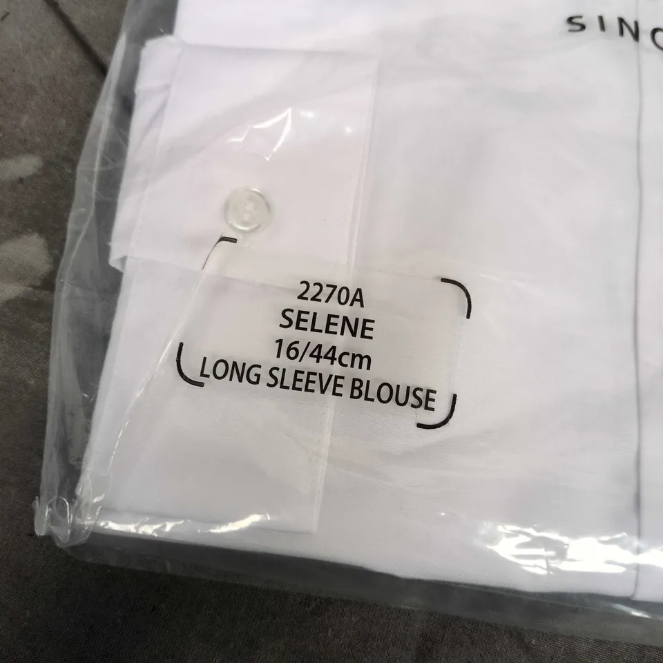 BAGGED BROOK TAVERNER SELENE LONG SLEEVE BLOUSE – WHITE, SIZE 16R
