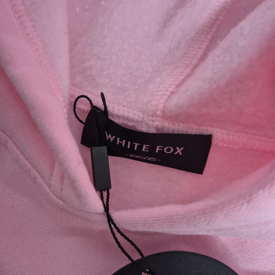 WHITE FOX BOUTIQUE PINK OVERSIZED HOODIE – XXS/XS (UK XS)