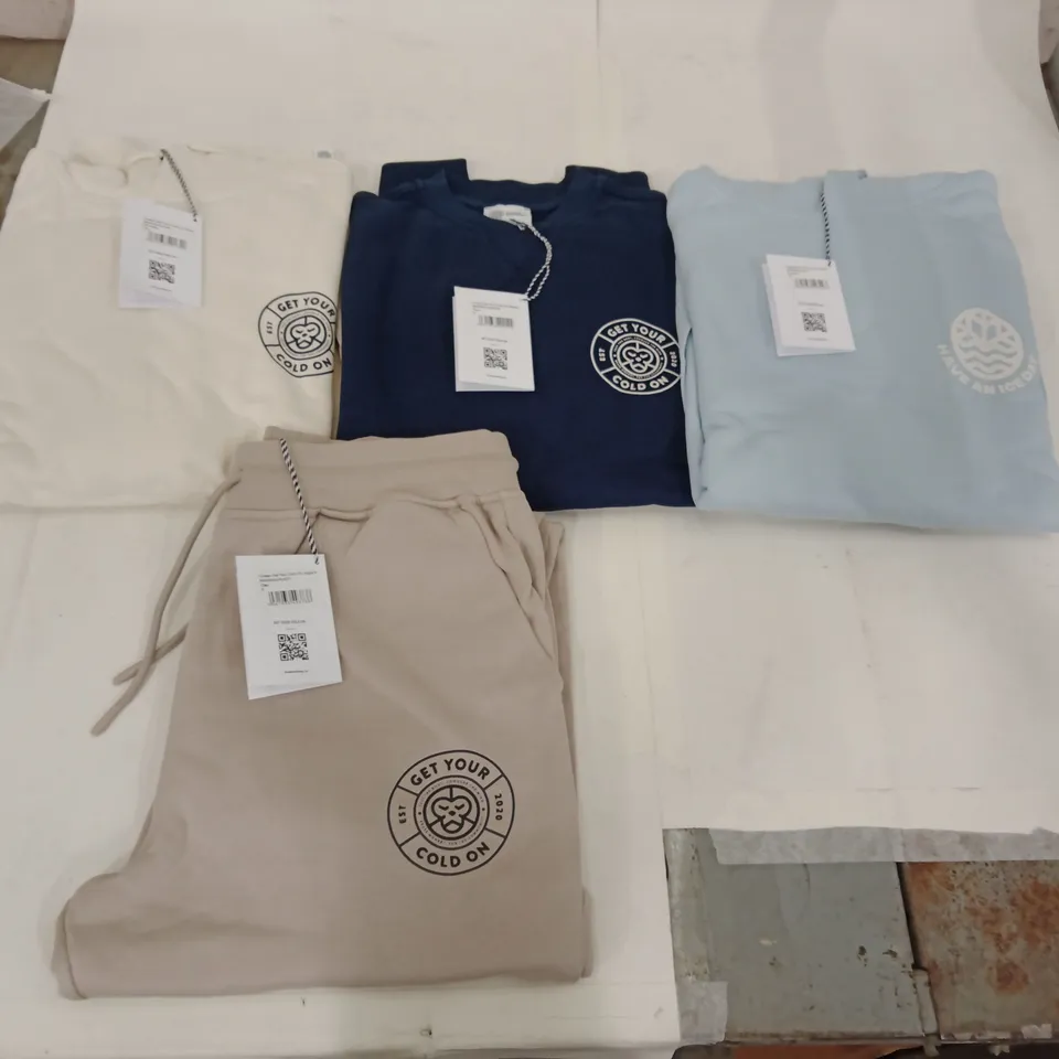 BOX OF MIXED ASSORTMENT OF BRAND NEW BRASS MONKEY CLOTHING ITEMS INCLUDING - SWEATERS, HOODIES, JOGGERS,  - MIXED SIZES - APPROXIMATELY 19X ITEMS