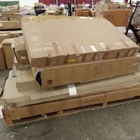 PALLET OF ASSORTED INCOMPLETE FURNITURE PARTS AND PIECES