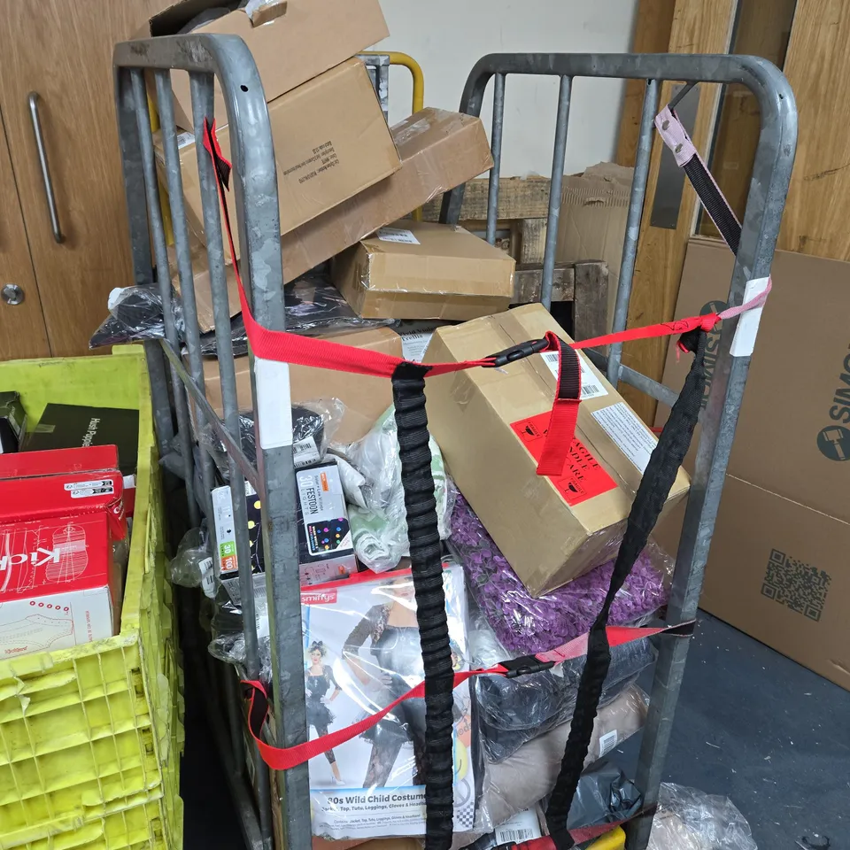 CAGE OF APPROXIMATELY 30 ASSORTED HOUSEHOLD  AND CLOTHING ITEMS  - COLLECTION ONLY