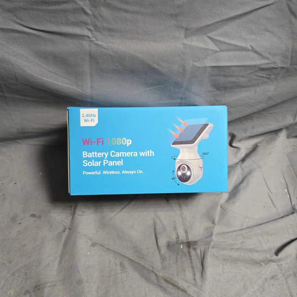 WI-FI 1080P BATTERY CAMERA WITH SOLAR PANEL – BOXED CAMERA UNIT