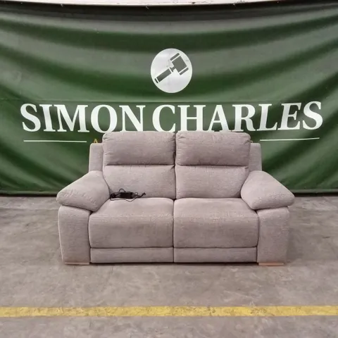 QUALITY DESIGNER ITALIAN MADE MORENO 2 SEATER MAXI FABRIC ELECTRIC RECLINER SOFA