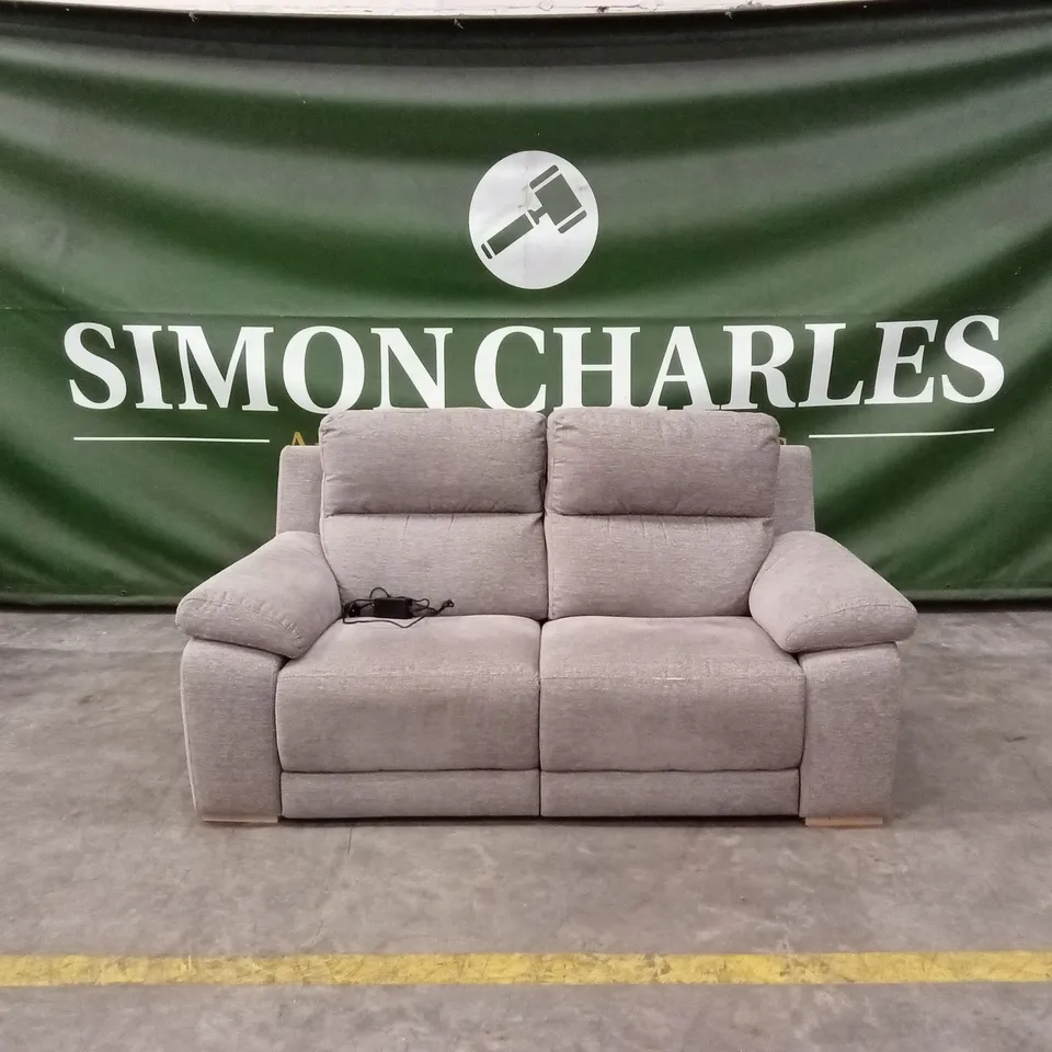 QUALITY DESIGNER ITALIAN MADE MORENO 2 SEATER MAXI FABRIC ELECTRIC RECLINER SOFA 