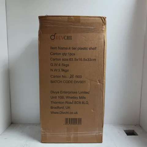 BOXED DIVCHI 4-TIER PLASTIC SHELF