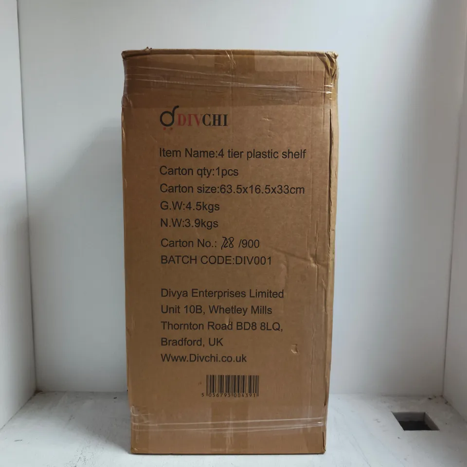 BOXED DIVCHI 4-TIER PLASTIC SHELF