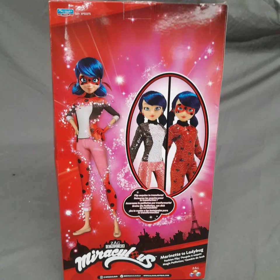 LOT OF 7 BOXED ZAG HEROEZ MIRACULOUS MARINETTE TO LADYBUG DOLLS