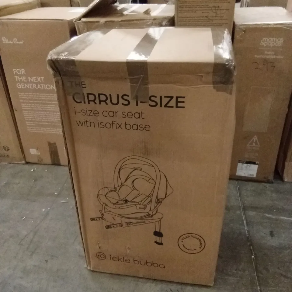 BOXED ICKLE BUBBA CIRRUS I-SIZE CAR SEAT WITH ISOFIX BASE