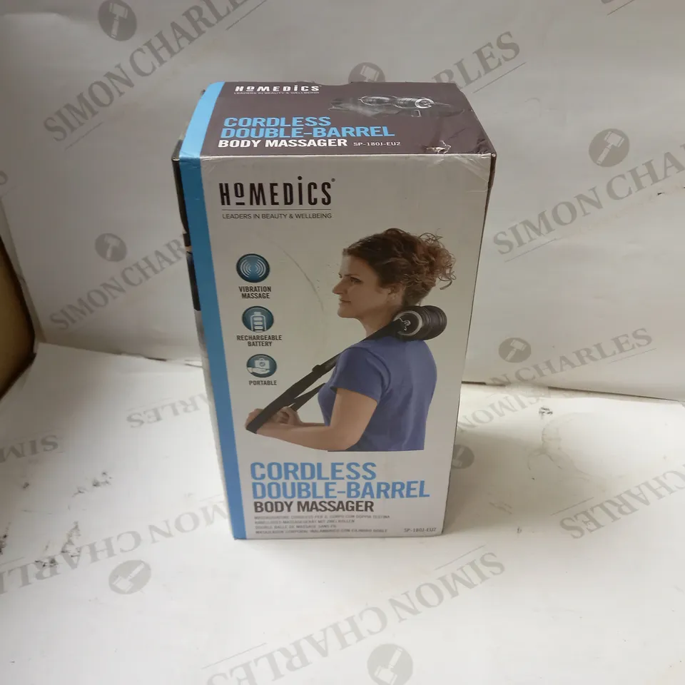 BOXED HOMEDICS CORDLESS DOUBLE-BARREL BODY MASSAGER - SP-190J-EU2