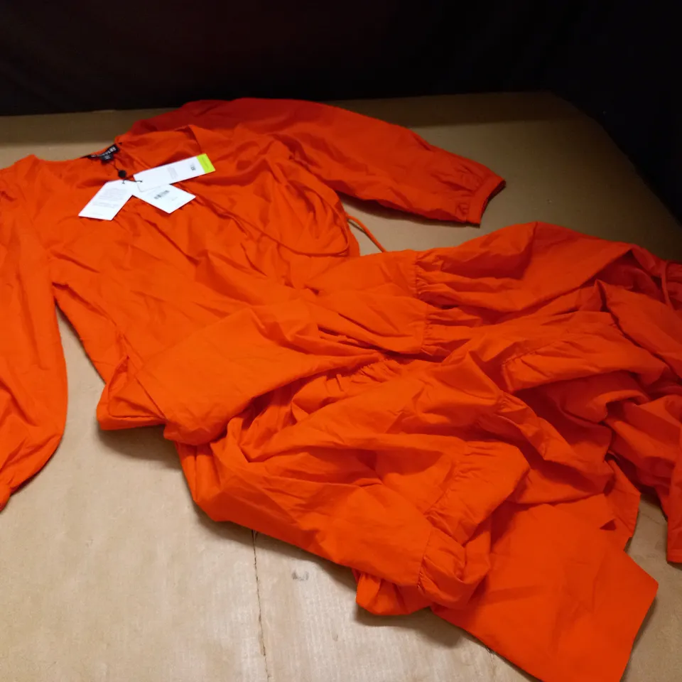 WHISTLES NELLT TRAPEZE DRESS IN ORANGE - UK 6