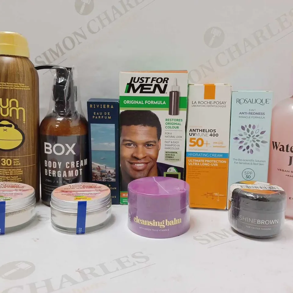 LOT OF APPROX 10 ASSORTED BEAUTY PRODUCTS TO INCLUDE THE ORDINARY NIACINAMIDE 10% + ZINC 1%, ROSALIQUE ANTI-REDNESS CREAM, ESTRID WATERMELON JELLY SHOWER + SHAVE, ETC