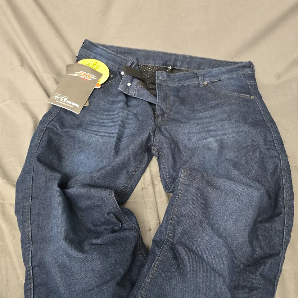 JTS COOL RYDER AAA STRETCH MOTORCYCLE JEANS – DARK BLUE, SIZE 42