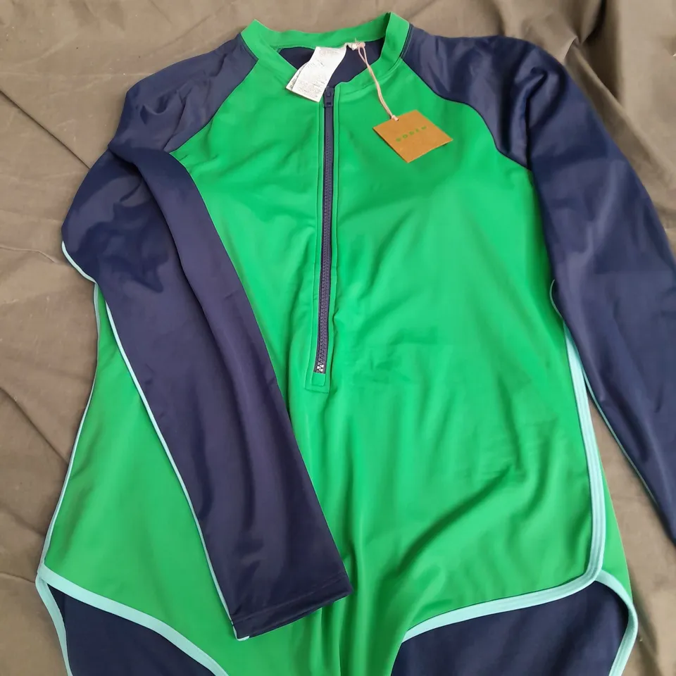BODEN LONG SLEEVED SWIMSUIT BLUE/GREEN SIZE 18
