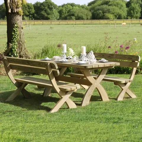 BOXED HARRIET 6 SEATER DINING SET (3 BOXES)