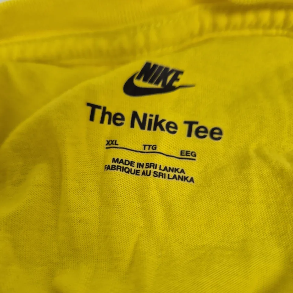 Nike The Nike Tee Yellow T‑Shirt – XXL (UK) – Made in Sri Lanka